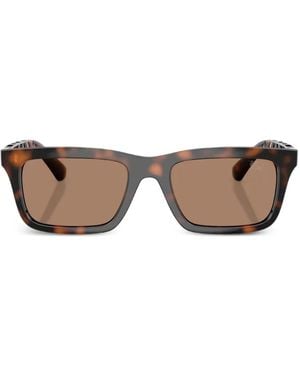 Burberry Rectangle-Frame Sunglasses - Brown