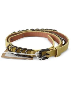 John Galliano Gürtel Aus Leder Mit Ringverzierung - Braun