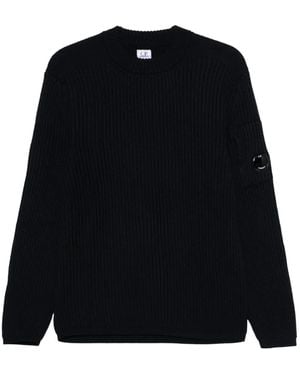 C.P. Company Pullover mit Lens-Detail - Schwarz