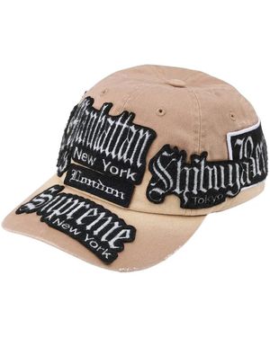 Supreme City Patches Six-Panel Cap Hat - Black