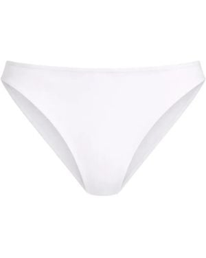 Max Mara Slip Bikini Con Logo - Bianco