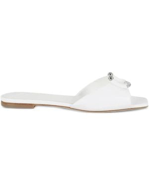 3Juin Metal-Detail Court Shoes - White