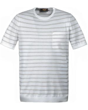 Moorer Esmund Short-Sleeve Jumper - Grey