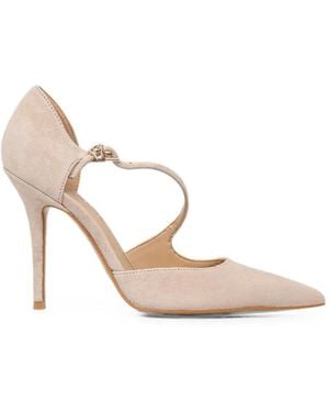 Guess Pointed-Toe Buckled-Strap Court Shoes - Pink