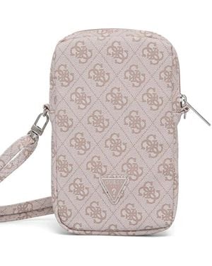 Guess Bolso Para Móvil Con Monograma - Blanco