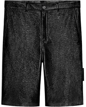 Courreges Hammer Button-Fastening Shorts - Black