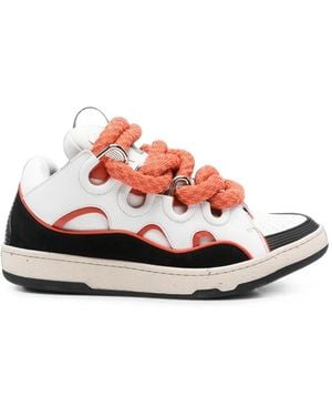 Lanvin Curb Chunky-Lace Sneakers - Pink