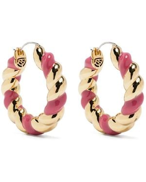 Eddie Borgo Emaillierte Kordelringe - Pink