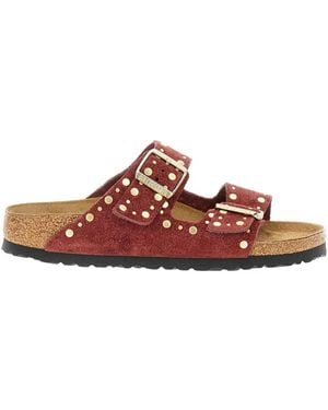 Birkenstock Sandali Con Doppia Fibbia - Marrone