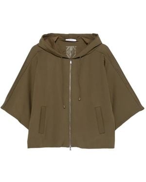 Max Mara Fidato Zip-Up Hooded Jacket - Green