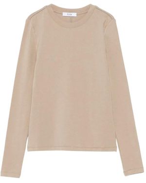 ELEH Crew-Neck Long-Sleeve T-Shirt - Natural