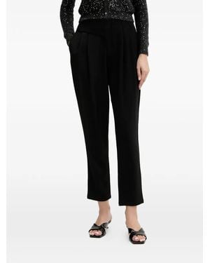 Fracomina Buttoned Pleated Pants - Black