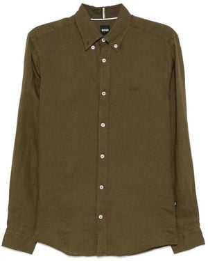 BOSS Linen Shirt - Green