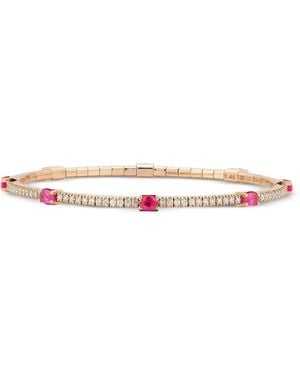 ’ROBERTO DEMEGLIO Diamond Ruby Oval Bracelet - White