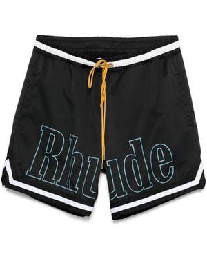 Rhude Costume Da Bagno Con Stampa - Nero