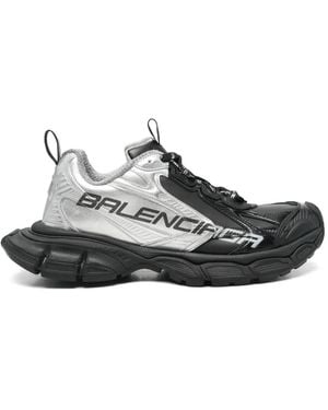Balenciaga 3Xl Metallic-Effect Paneled Sneakers - White