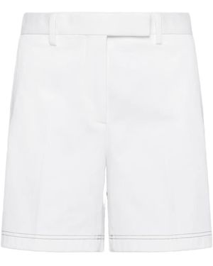 Thom Browne Cotton Gabardine Chino Shorts - White