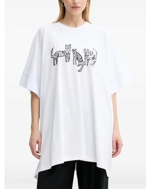 MMC Studio Camiseta Con Tigre Estampado - Blanco