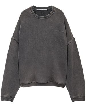 Alexander Wang Sweatshirt Mit Rundhalsausschnitt - Grau