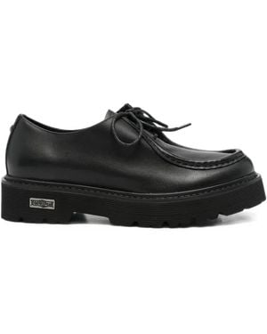 Cult Slash 4546 Lace-Up Platform Loafers - Black