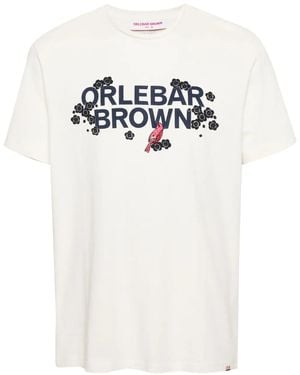 Orlebar Brown Logo-Print Cotton Blend T-Shirt - White