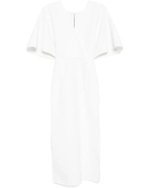Maticevski Abito Midi Con Scollo A V - Bianco