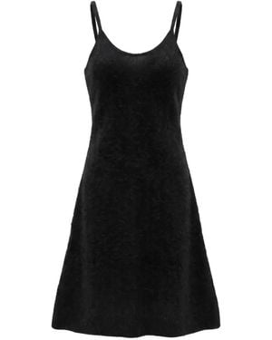 AURALEE Knit Alpaca-Wool Mini Dress - Black
