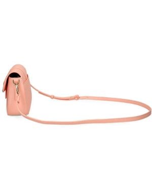 Lacoste Bandolera Con Placa Del Logo - Rosa