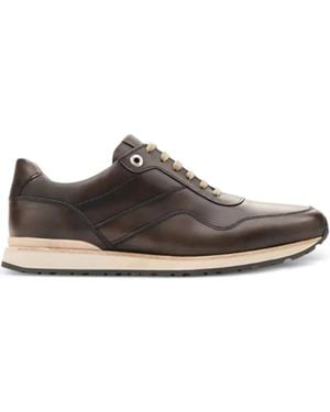 Lottusse Lace-Up Flat Trainers - Brown