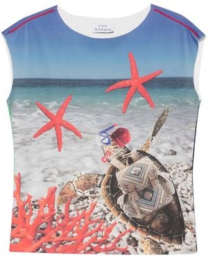 The Artistylist Graphic-Print Sleeveless Tank Top - White