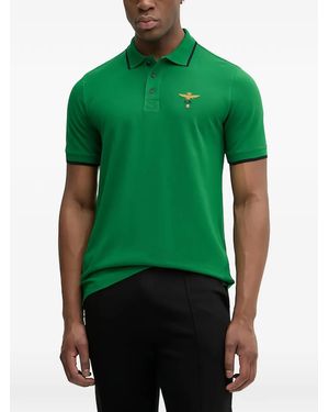 Aeronautica Militare Polo À Logo Brodé - Green