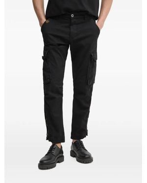 Alpha Industries Task Force Zip-Detail Trousers - Black