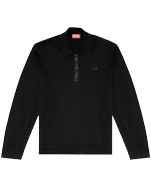 DIESEL K-Vilnius Logo-Embroidered Jumper - Black
