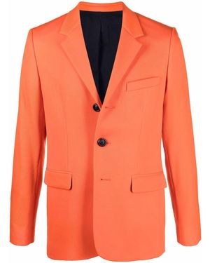 Ami Paris Single-Breasted Wool Blazer - Orange