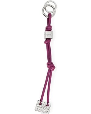 Ganni Logo-Charm Keyring - Multicolour