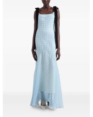 Nina Ricci Polka-Dot Mermaid Maxi Dress - Blue