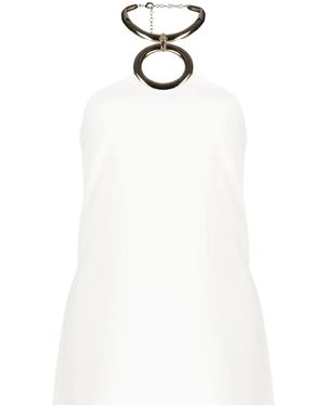 Elie Saab Necklace-Collar Halterneck Top - White