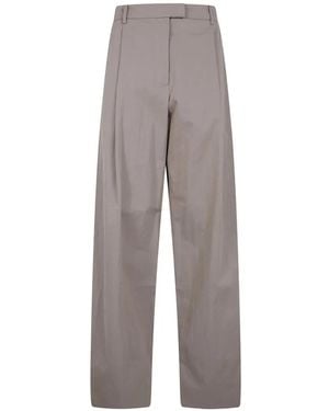 Magda Butrym Pleated Wide-Leg Pants - Gray