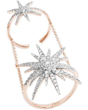 Djula Anillo Double Sun Con Diamantes - Blanco