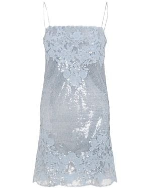 Ermanno Scervino Sequin Lace Mini Dress - Blue