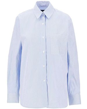 Emporio Armani Striped Cotton Shirt - Blue