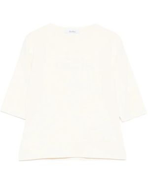 Max Mara Lbow-Length Top - White