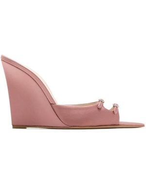 Andrea Wazen Sandales À Ornements En Cristal - Pink