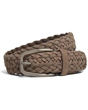 ZEGNA Cinturón trenzado - Marrón