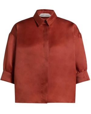 Alberta Ferretti Klassisches Hemd - Rot