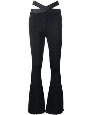 3.1 Phillip Lim Cut Out-Detail Wide-Leg Trousers - Blue