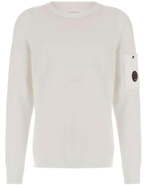 C.P. Company Mesh Crew Neckline - White
