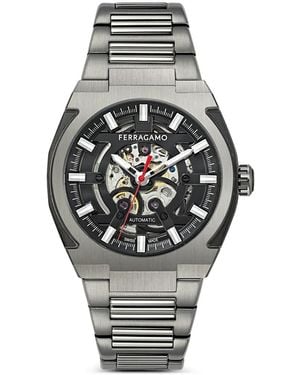 Ferragamo Reloj Supreme Skeleton De 43 Mm - Gris