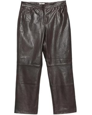 Weekend by Maxmara Leather Pants - Gray