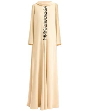 Gemy Maalouf Calligraphy-Embroidered Kaftan - Metallic